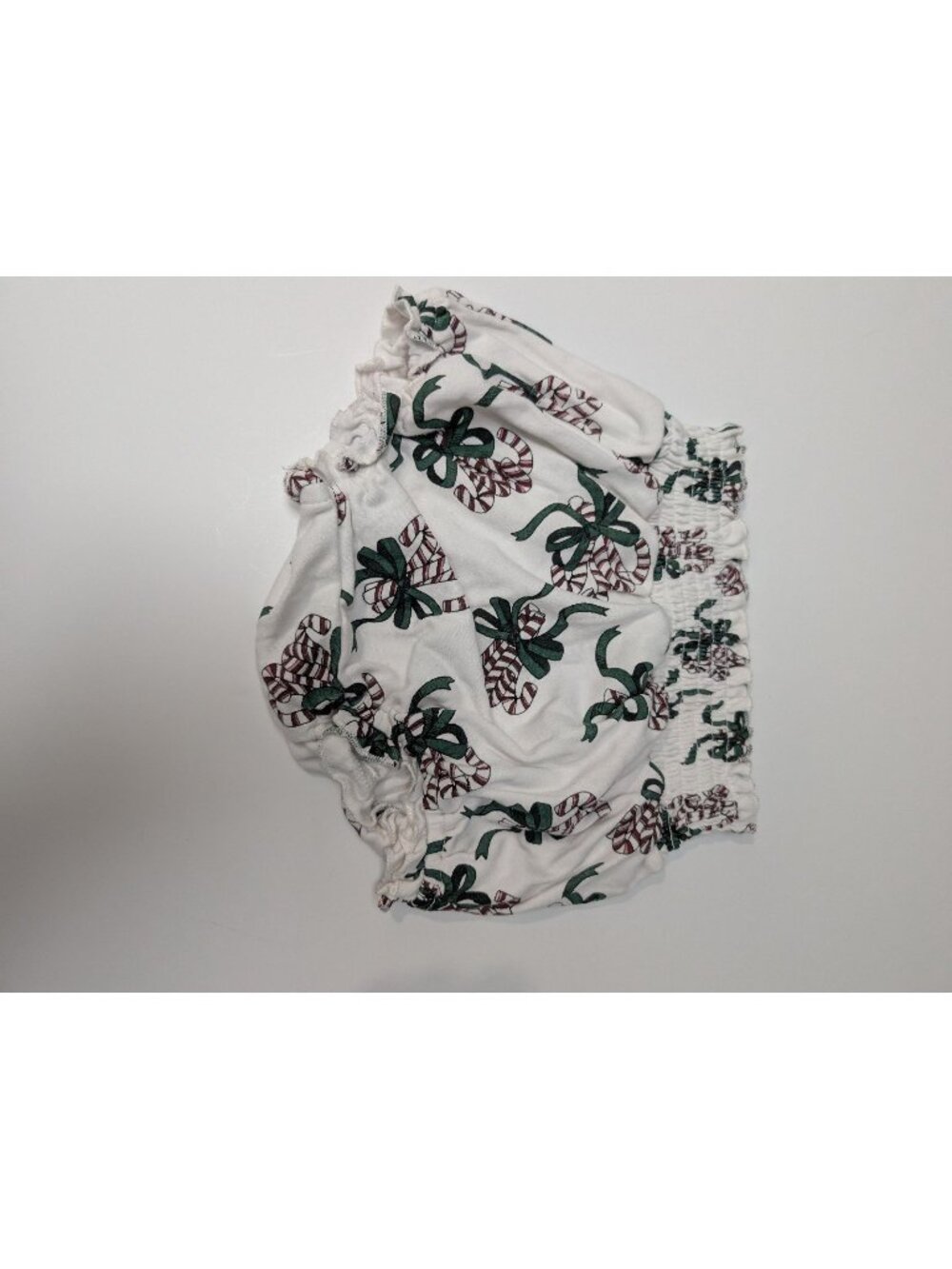 Kate Quinn Organic Cotton Smocked Bloomer 2T Candy Canes Christmas